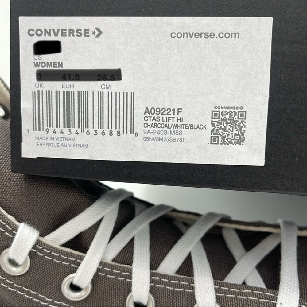 Converse WMNS High-Top Platform Sneakers A09221F CTAS LIFT HI
CHARCOAL/WHITE - Picture 16 of 16